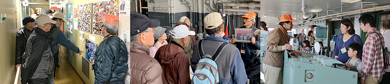 プレミアムコース（ガイドつき）　ガイドによる解説付き！船内見学ツアー